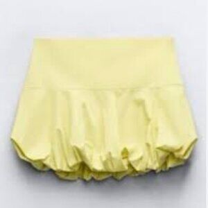 ZARA Bubble Balloon Mini Skirt Yellow Medium – New With Tags (NWT)